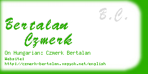 bertalan czmerk business card